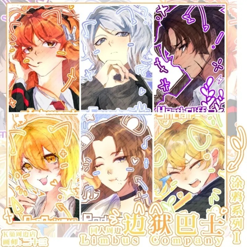 Móc khóa Limbus Company Acrylic Mica hình Faust Ishmael Don Quixote Sinclair mô hình trang trí cặp s