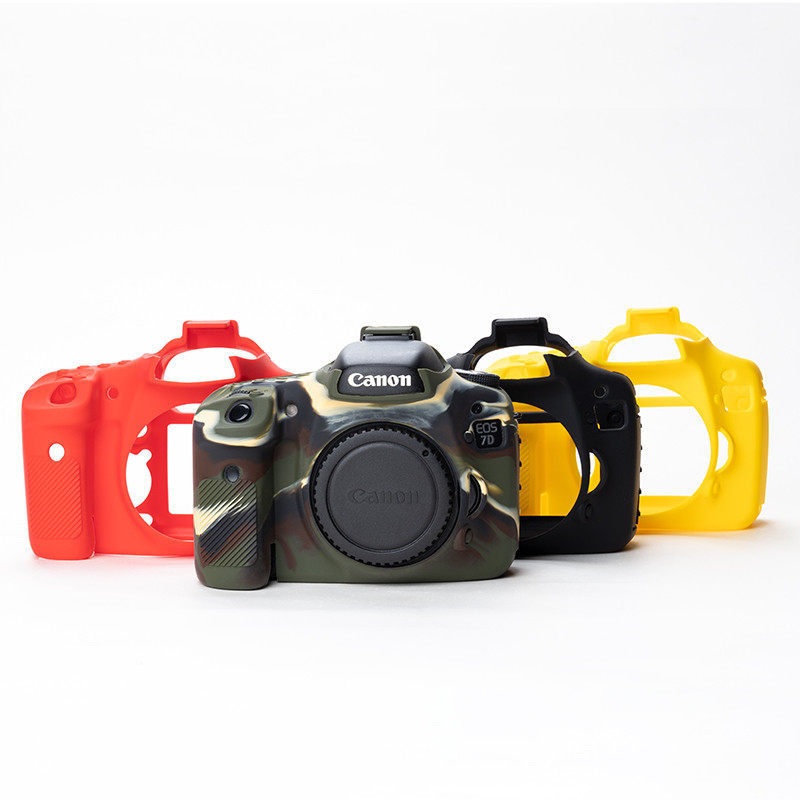 Thích hợp cho máy ảnh kỹ thuật số Canon 7D Vỏ bảo vệ silicon Canon 7D Vỏ bảo vệ chống trầy xước Chụp