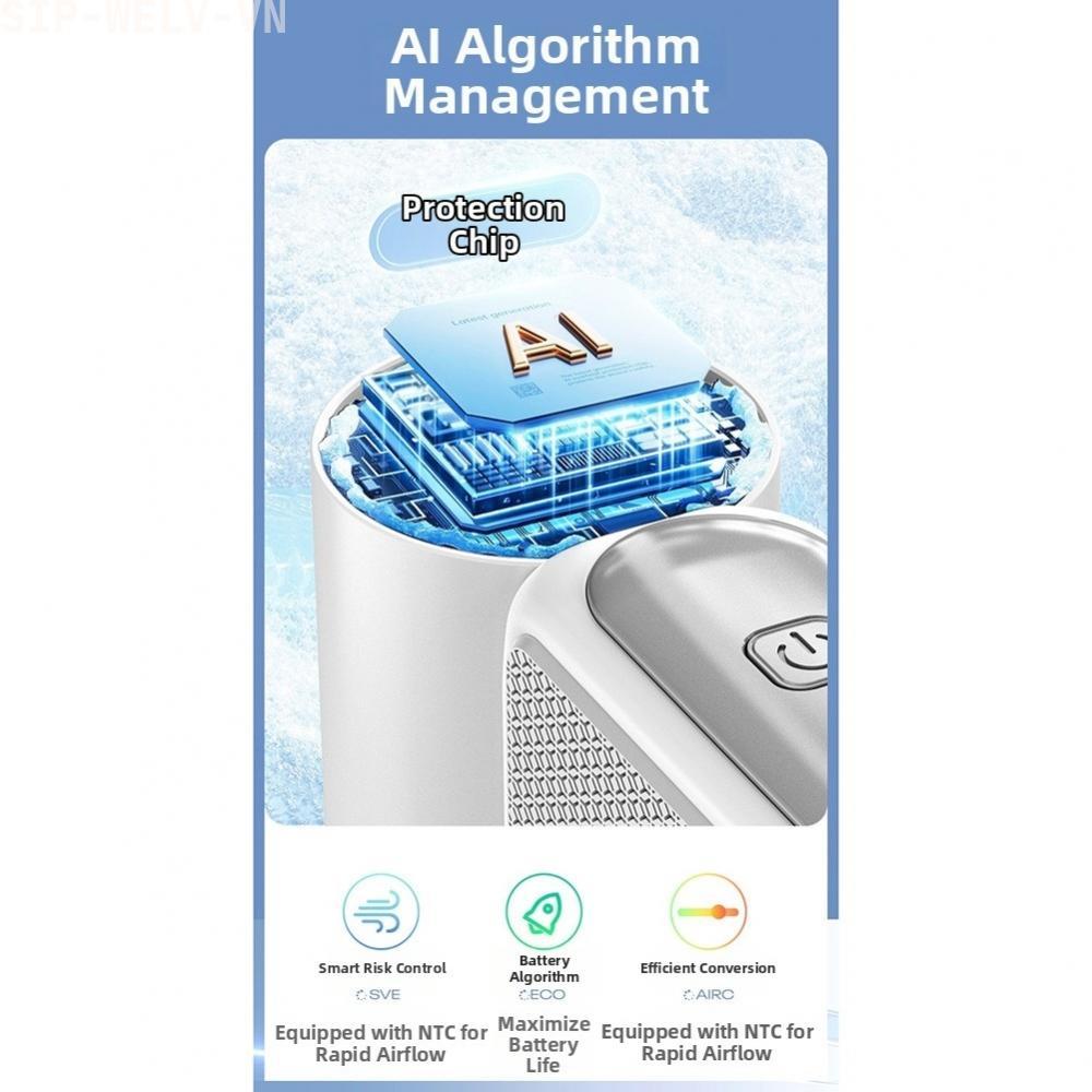 {WELV}High-speed handheld, rechargeable, portable outdoor fan with long battery life