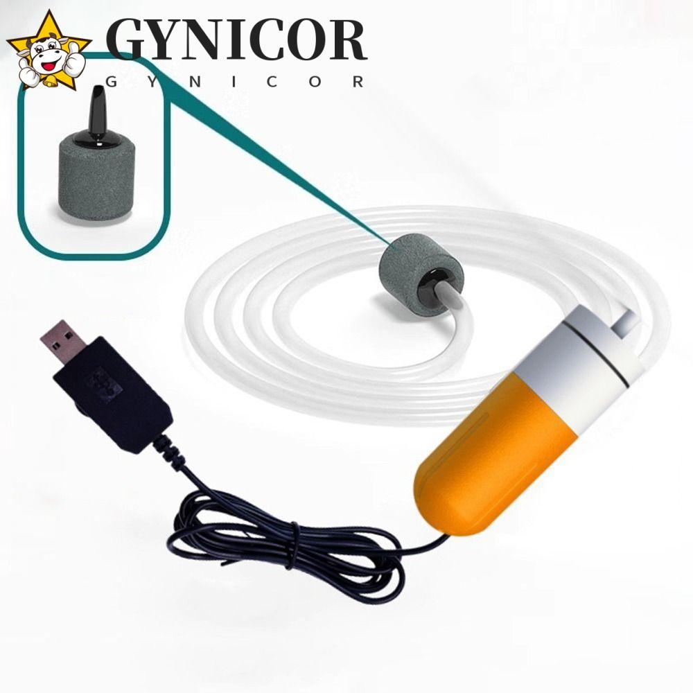 Máy bơm không khí oxy bể cá GYNICOR, Máy sục khí máy nén khí tốc độ có thể điều chỉnh sạc USB, Máy tạo oxy nhỏ Chống trượt Tắt tiếng Bộ lọc hồ cá thủy sinh siêu yên tĩnh