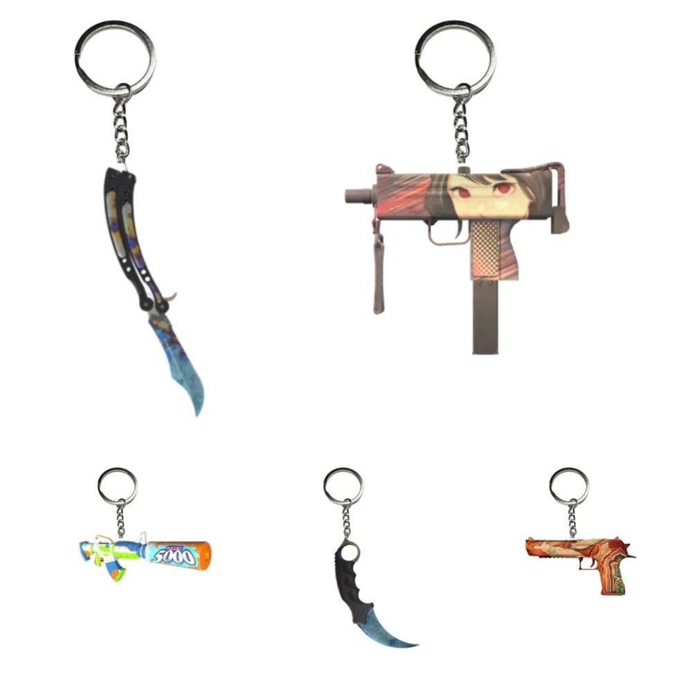 Móc khóa Game CS2 CSGO Mica Acrylic 8cm Hình Mô Hình Súng Dao Skin Anime Độc Đáo Trang Trí Balo Cặp 