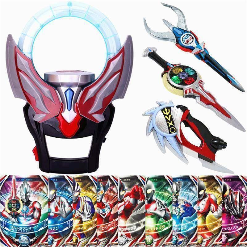 Obu Ultraman 's Voice Changer Ring Card Hộp lưu trữ Holy Sword Aix Head Dart Spear Light Saw Toy