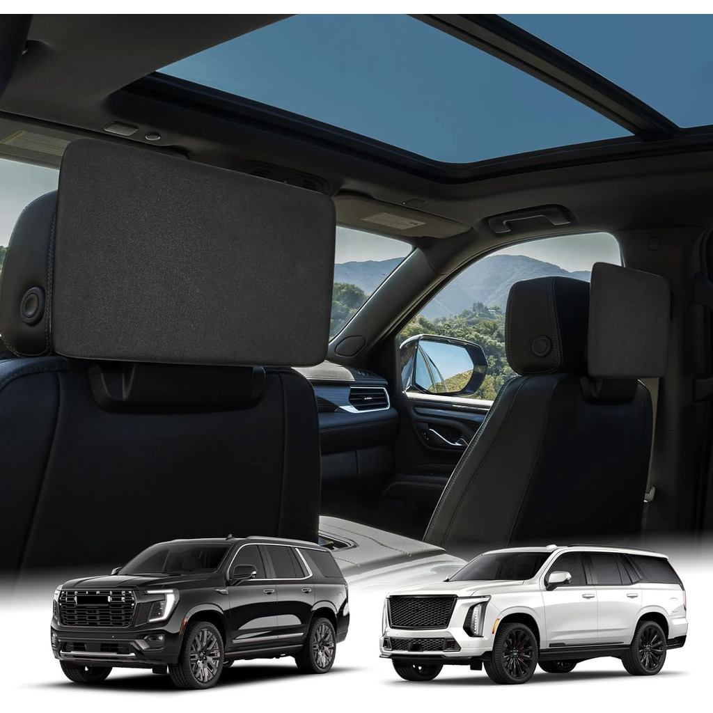 2 Gói Bảo Vệ Màn Hình Ghế Sau Cho 2021-2025 2026 Cadillac Escalade / GMC Yukon / Chevrolet Tahoe Mẫu
