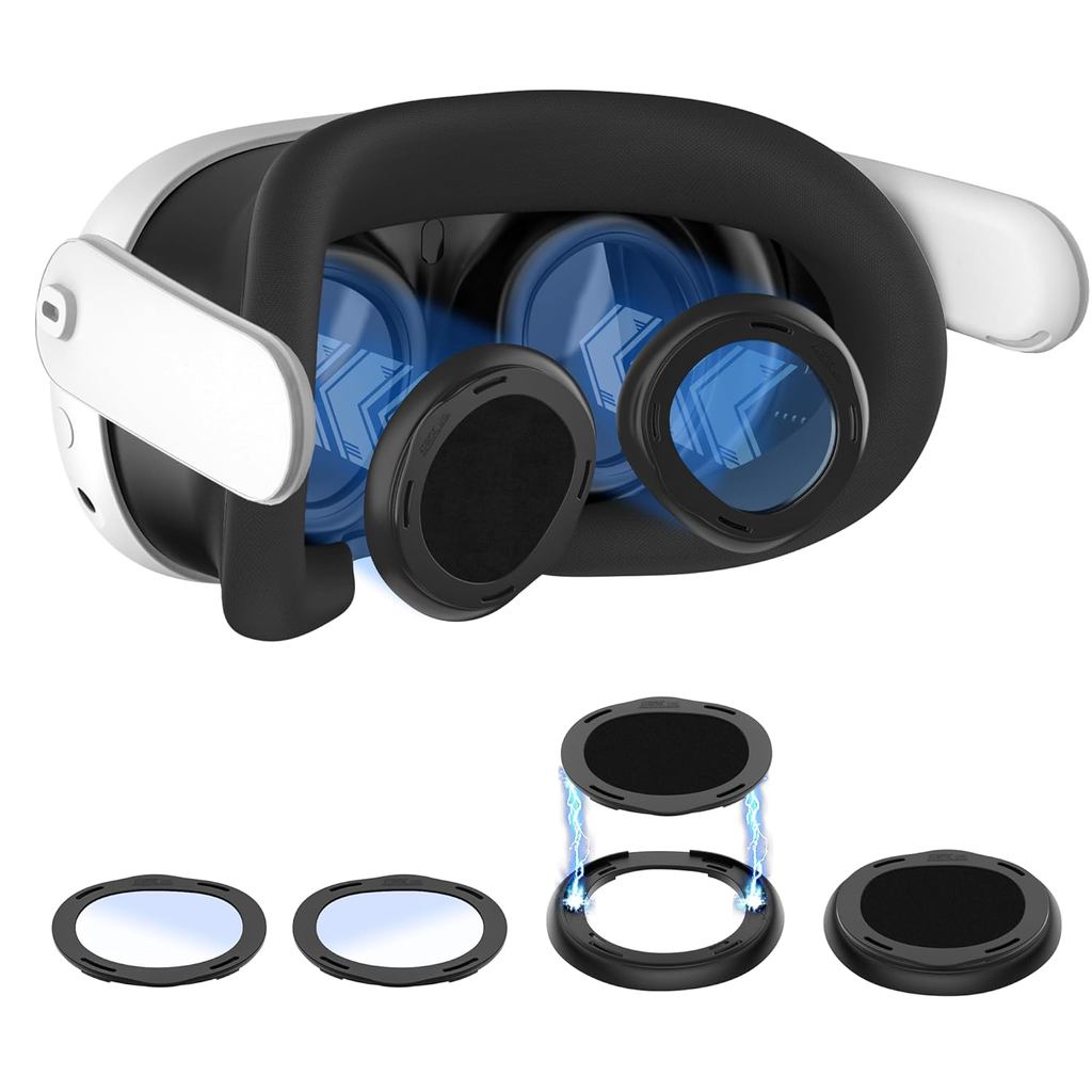 Bộ bảo vệ ống kính cho Meta Quest 3, Kính chặn ánh sáng xanh có miếng đệm kính cho Oculus Quest 3, P