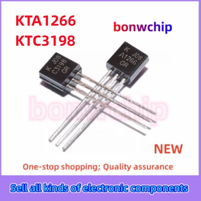 10 Cái / lốc Chính Hãng KTA1266 KTC3198 A1266 C3198 In-Line T0-92 Triode khuếch đại tiếng ồn thấp