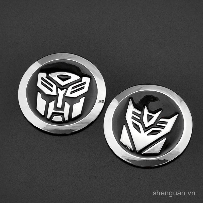 Sản phẩm mới Kim loại nguyên chất Autobot Logo Transformers Nhãn dán xe hơi 3D Sửa đổi Logo ô tô Aut