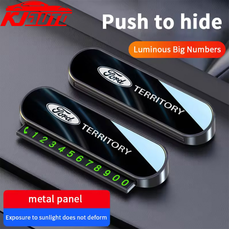 Thẻ số điện thoại ô tô Lãnh thổ Ford Thẻ đỗ xe tạm thời Có thể ẩn số điện thoại với 5 bộ số cho lãnh
