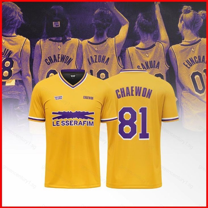 Áo thun GC1 Anime tay ngắn mùa hè - LE SSERAFIM Sakura Kim Chuewon Huh Yunjin Kazuha Hong Eunchae