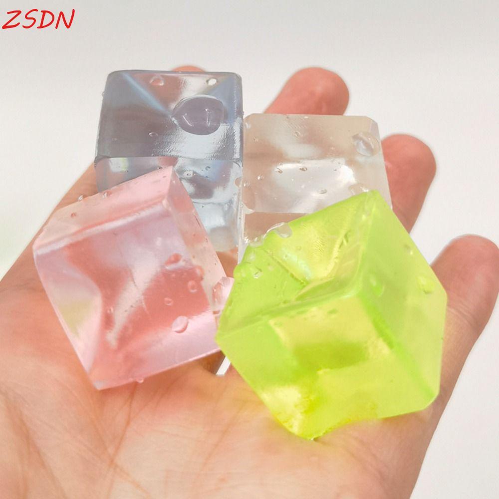 ZSDN Ice Cube Balls Toy, Ice Cube Cat Paw Ice Block Bóp Toy, Ins Trong Suốt Phục Hồi Chậm Kawaii Cub