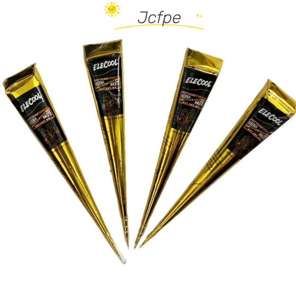 JCFPE Henna Tattoo Cream, Dễ sử dụng Màu nâu đen Henna Paste Cone, Kem Henna Bán vĩnh viễn Tạm thời 