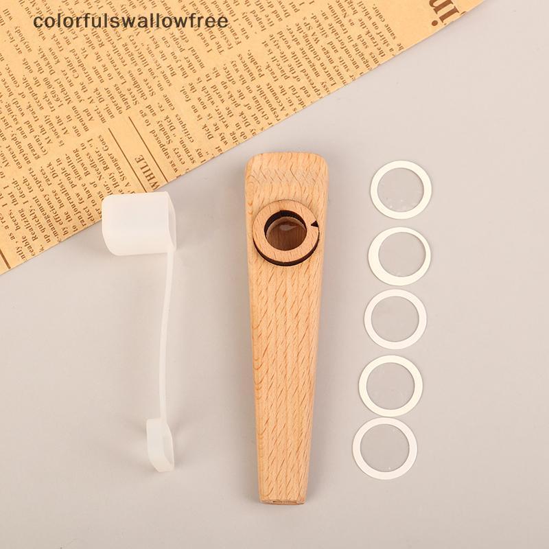 Colourswallowfree 1Pc Gỗ Kazoo Kazoo Sáo Gỗ Apaniment Người Mới Bắt Đầu Sáo Đơn Giản Dễ Học Và Chơi 