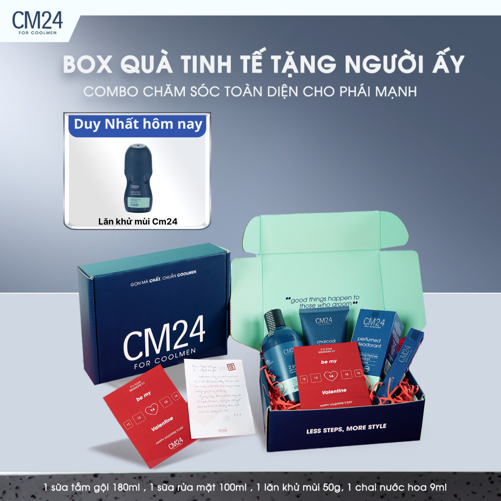 (Quà Tặng Bạn Trai 14.3) Box Chăm Sóc Cơ Thể Phái Mạnh CM24 For Coolmen Chuẩn Men