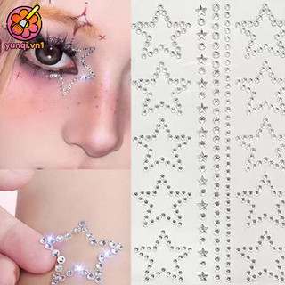 🎀yunqi🎀Miếng Dán Trang Trí Mặt Đính Đá 3D Hình Nơ, Ngôi Sao, Trái Tim Decor Sổ Sách, Trang Trí Gói Hàng