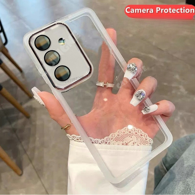 Ốp Điện Thoại Trong Suốt Samsung A57 A37 5G Mạ Trong Suốt Mềm Mỏng Cho Samsung Galaxy A57 A37 A17 A3