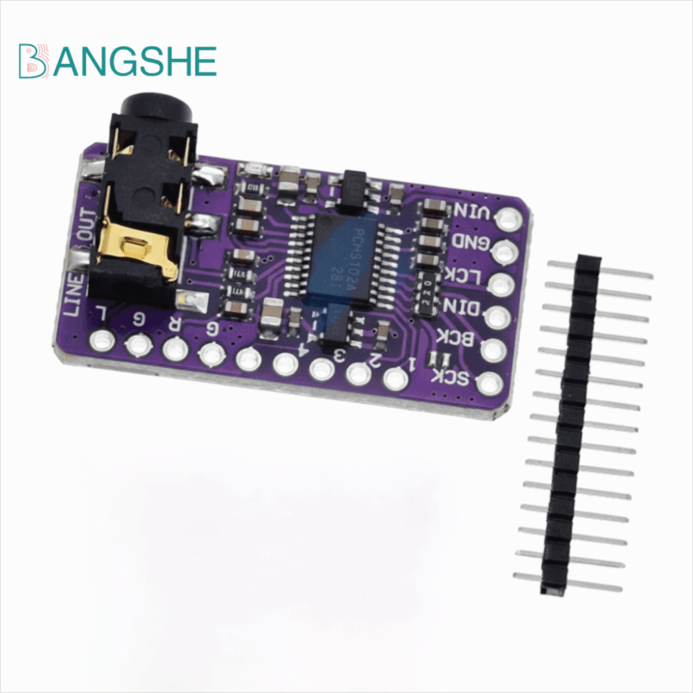 Máy nghe nhạc BANGSHE PCM5102A I2S, PCM5102A DAC Máy nghe nhạc I2S Mô-đun máy nghe nhạc, Bộ giải mã 