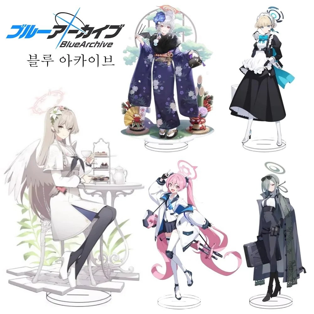 Mô hình Standee Blue Archive acrylic anime trang trí bàn học nhân vật Tsubaki Chise Toki Nagisa Koyu