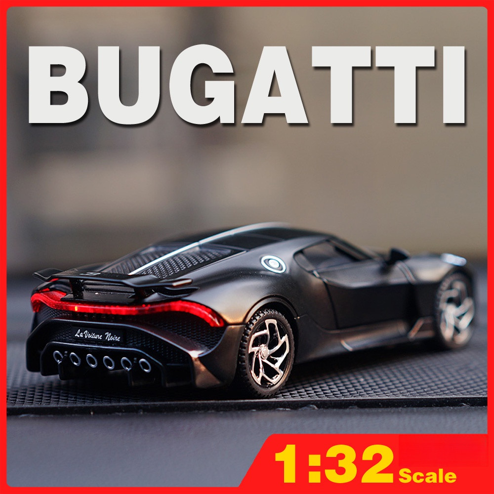 1: 32 Bugatti La Voiture Noire Hợp Kim Diecast Mẫu Xe Âm Thanh Ánh Sáng Kéo Lại Cho Trẻ Em
