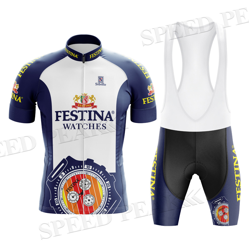 Áo Jersey Xe Đạp Nam Phong Cách Retro Cổ Điển, Phù Hợp Mùa Hè - FESTINA