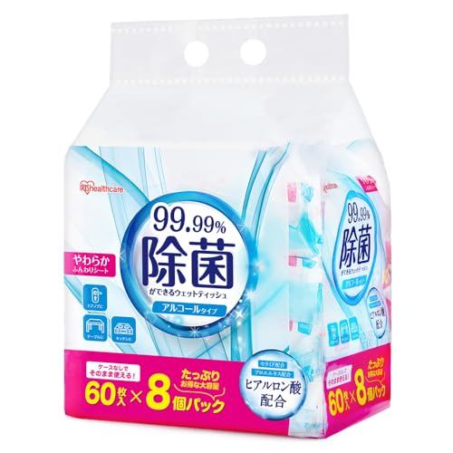 IRIS OHYAMA Disinfecting Wet Wipes 480 Sheets (60 Sheets x 8) WTS-60A8P
