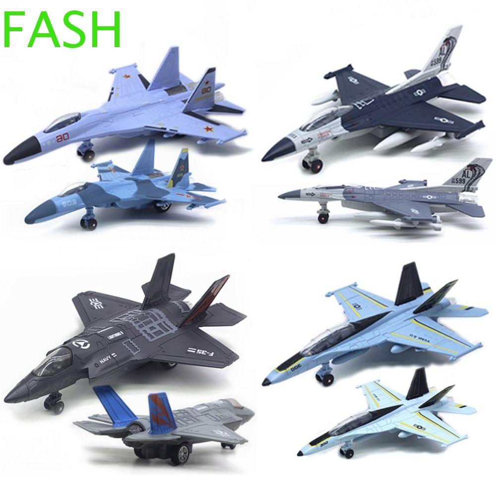 Đồ chơi máy bay chiến đấu FASH, Mô hình máy bay phản lực Pullback & Go F16 F22 F35, Bộ sưu tập trang
