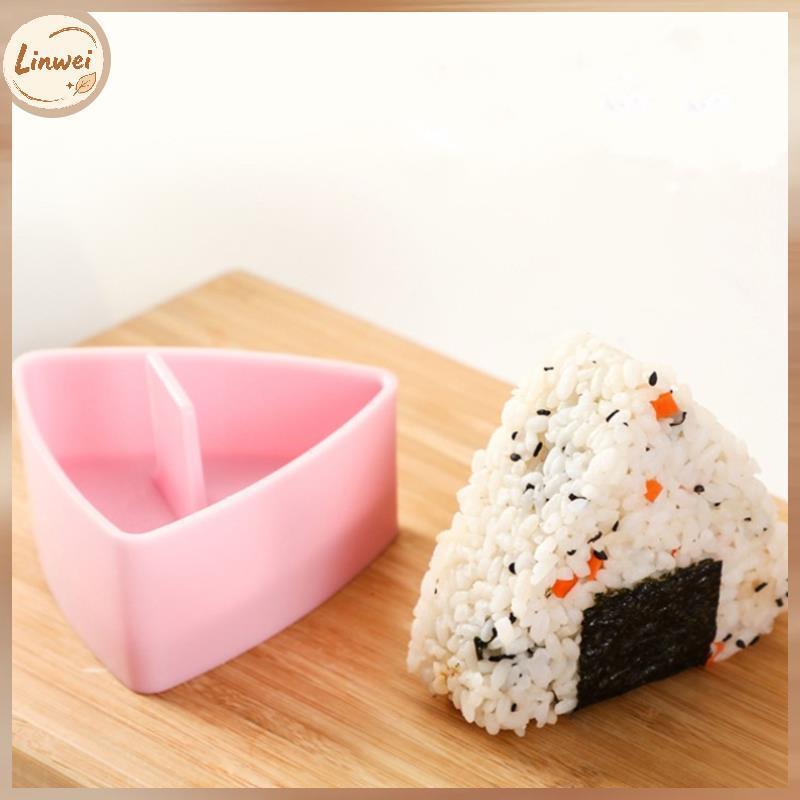 [Linwei] Khuôn Sushi Onigiri Rice Food Press Khuôn Làm Sushi Hình Tam Giác Bộ Sushi