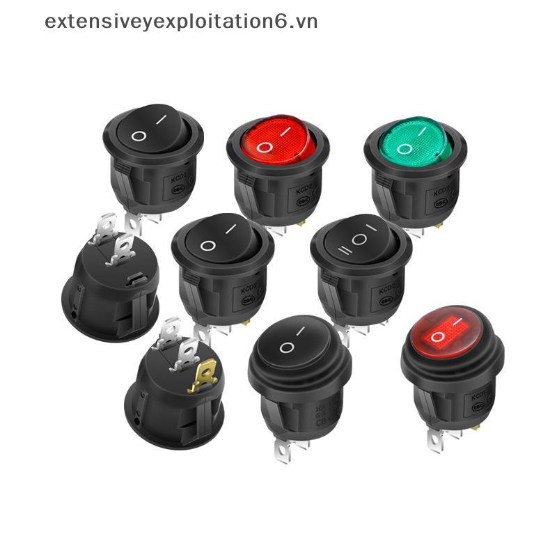# expen # Công tắc thuyền chất lượng cao Thuyền chống nước Công tắc nguồn tròn Rocker có nút đèn 6A 