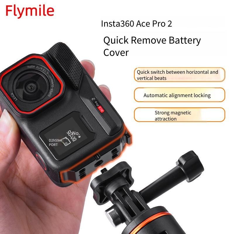 Thích hợp cho giá đỡ bảo vệ nắp bên pin đứng Insta360 Ace Pro 2, phụ kiện nắp pin nhả nhanh Ace Pro 