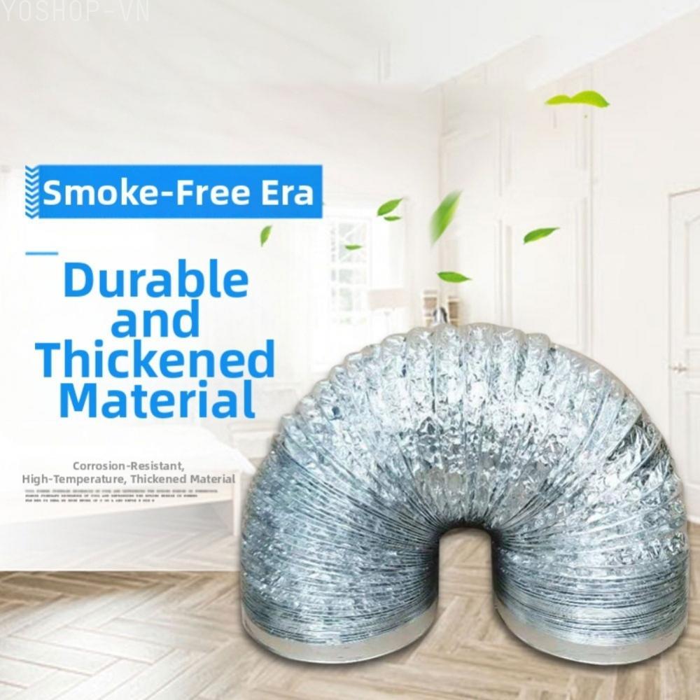 [Ysp]6 Inch Aluminum Foil Vent Pipe for Range Hood Flexible Exhaust Hose 16 Feet Long