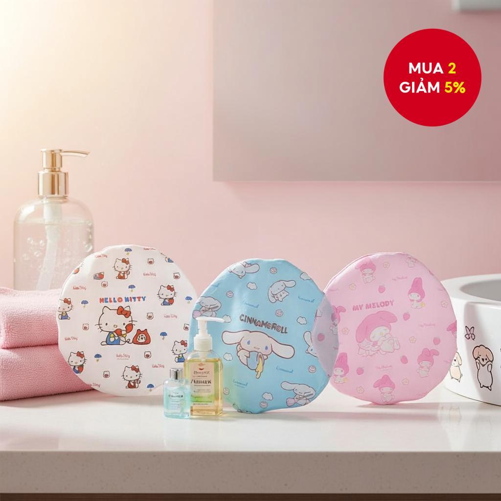 MINISO  Bộ mũ tắm 3 cái Cinnamoroll, My Melody, Hello Kitty 16.5x24cm