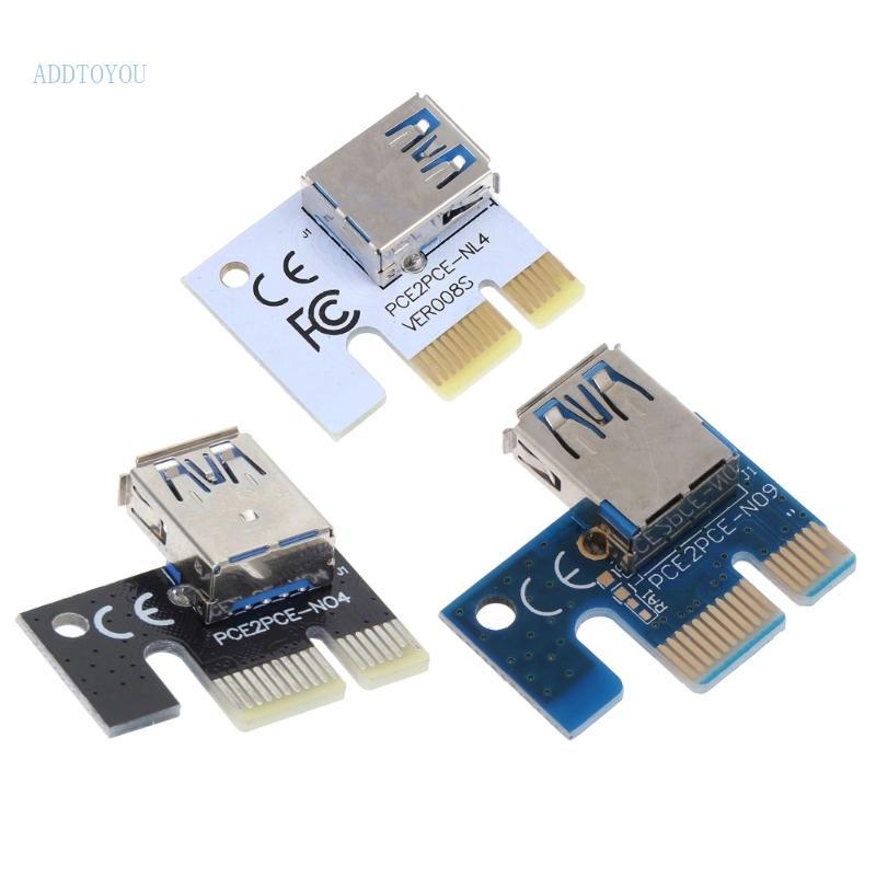 TY Graphics Extension Pci-e 1X đến 16X Riser Adapter 6Pin Gold Connector để khai thác