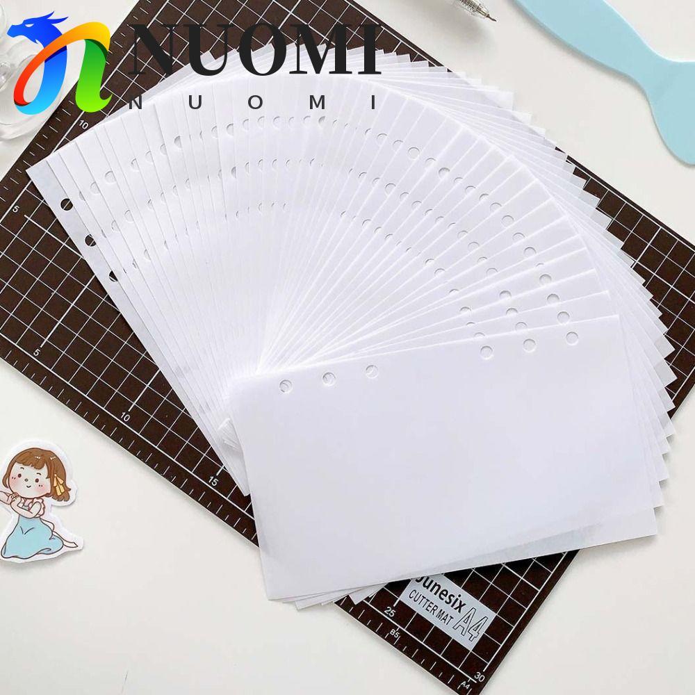 NUOMI Loose Leaf Storage Book, 40 tờ Sticker Organizer White Release Paper, Universe Blank Reusable 