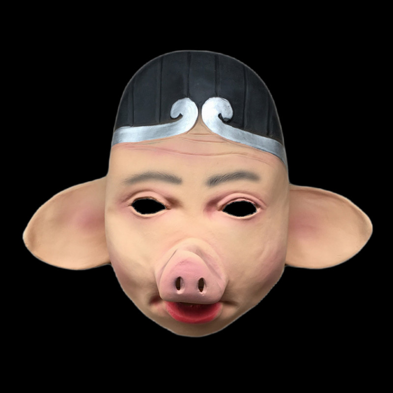Lợn Bajie Mũ Đội Đầu Tiệc Halloween Đạo Cụ Pick Up Kiss Tricky Ngộ nghĩnh Lợn Bajie Mặt Sau Vợ Mặt n