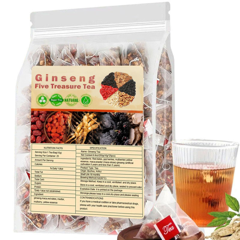 GinsengFiveTreasureTea 人 ❈ 🍒 ❈ 5 克 25 ❈ 10g25 ❈ ❈ 🍒 ❈