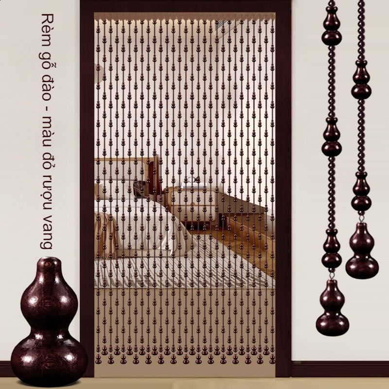 Rèm hạt gỗ đào thật, rèm cửa, rèm ngăn pha lê giúp giải quyết các vấn đề về phòng ngủ và nhà bếp.