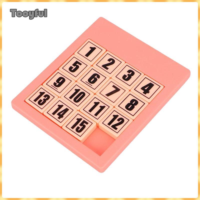 Tooyful 15 Slide Number Puzzle Brain Teaser Đồ chơi du lịch giáo dục Xếp hình kỹ thuật số cho trẻ em
