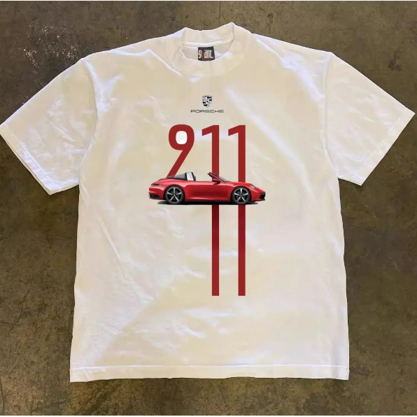 PORSCHE short-sleeved shirts, 718, MACAN, CAYMAN, 911 racing style short-sleeved shirts, JDM outdoor