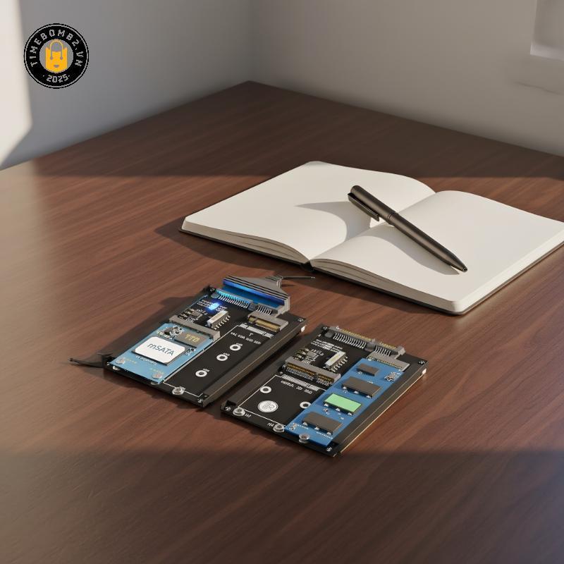 {TB & Bag} 1 Bộ 2 trong 1 MSATA M.2 NGFF sang SATA USB Riser Card M.2 NGFF sang SATA Adapter MSATA s