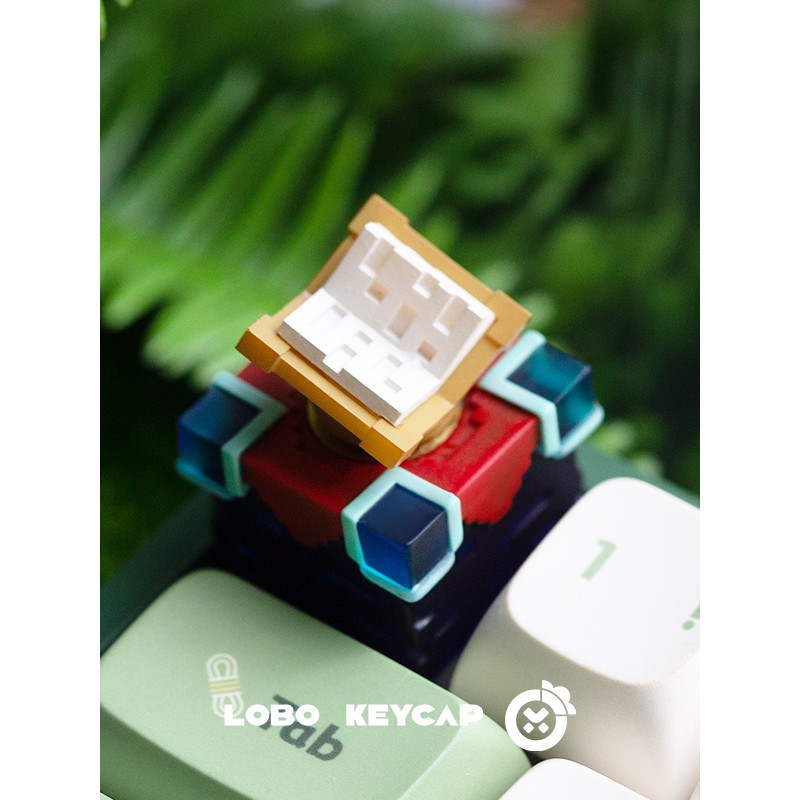 Minecraft với bàn ma thuật Bàn phím cơ trong suốt Keycap Đơn độc đáo Keycap Thay thế Keycap Tùy chỉn