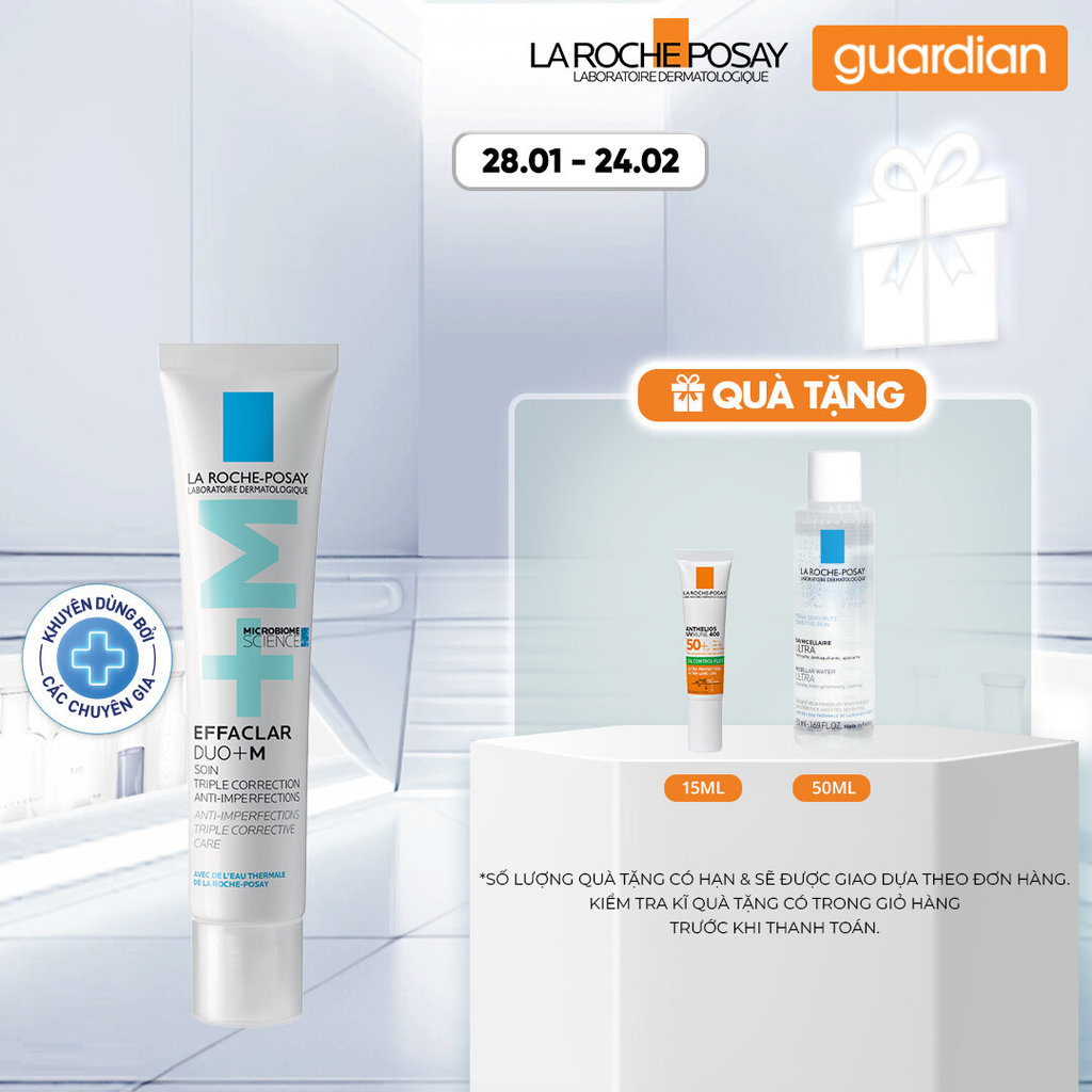 Kem Dưỡng Hỗ Trợ Giảm Mụn La Roche-Posay Effaclar Duo+ M 40Ml