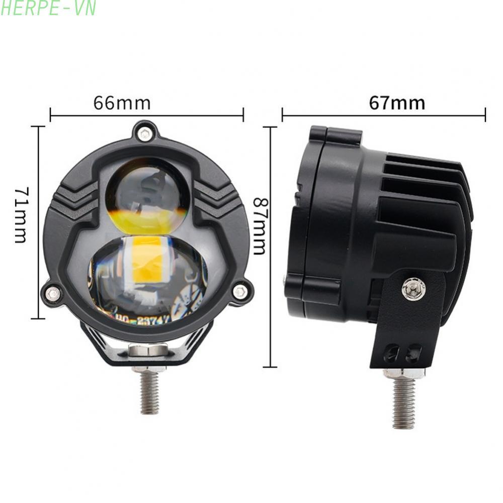 [HERPEVN]LED Auxiliary Light 12000lm Luminous Flux Dual Light Modes Deep-groove Heatsink[Ready stock