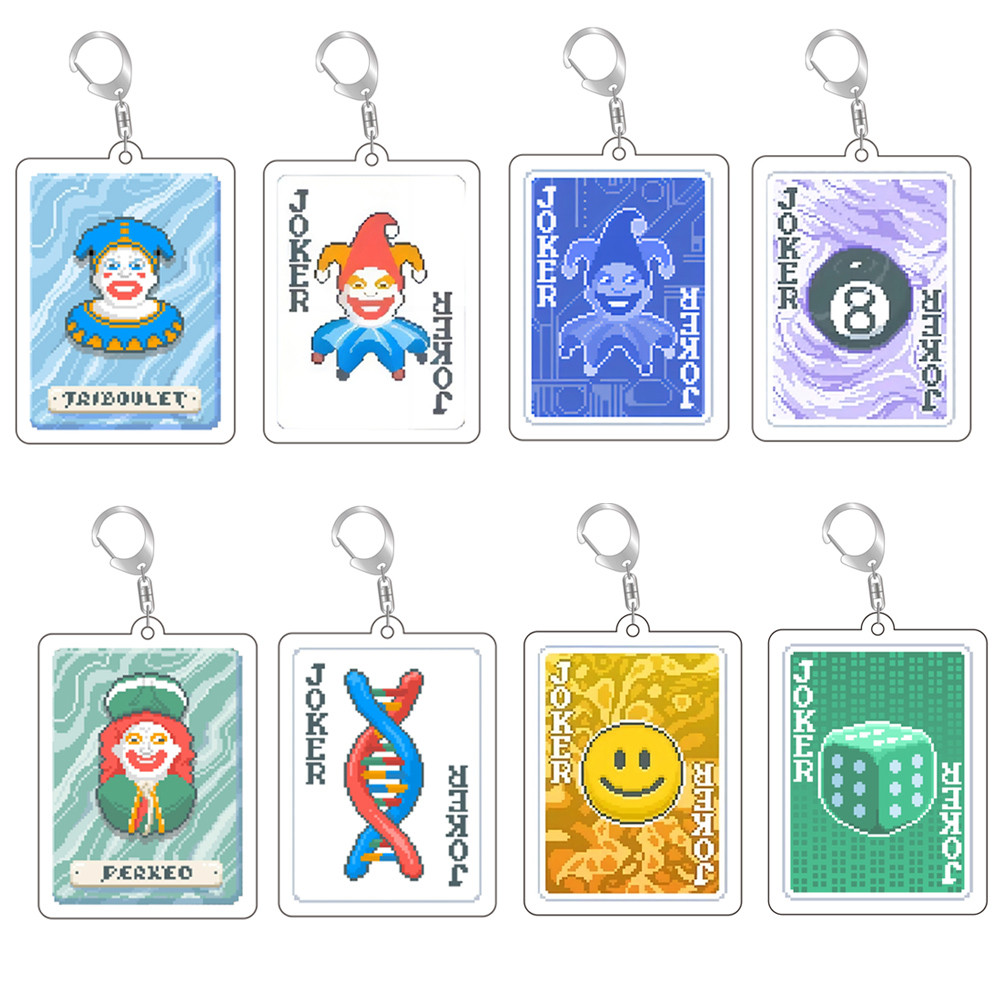 Video Game Balatro Keychains Poker Game Keyrings Fans Gift