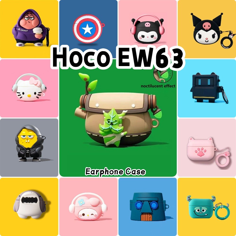 [Ốp Lưng Nhà] Dành Cho Vỏ Hoco EW63 Vỏ Tai Nghe Silicon Mềm Vỏ Hoạt Hình Hợp Thời Trang SỐ 6