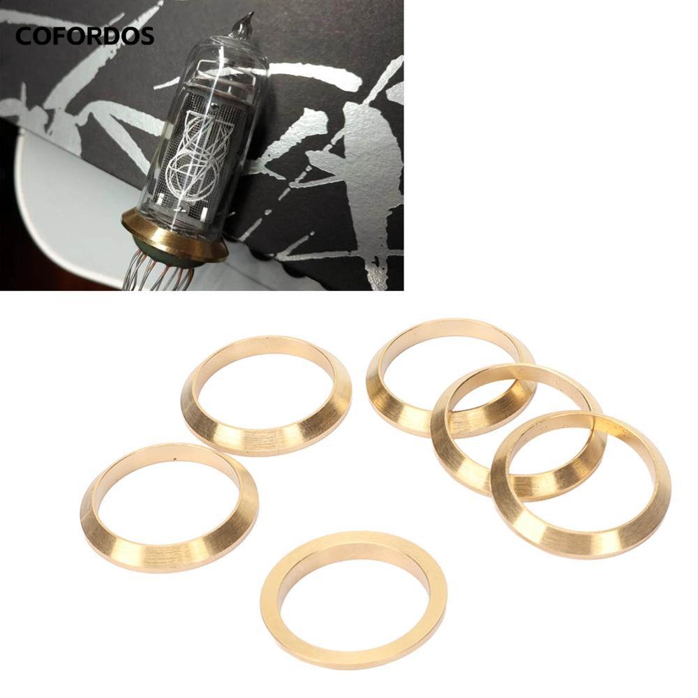 COFORDOS 6 Chiếc Nhẫn Đồng, Nhẫn Ống Nixie Đồng, Điện Tử Cổ Điển TRONG 14 Đồng Hồ DIY Cho IN 14 Nixi