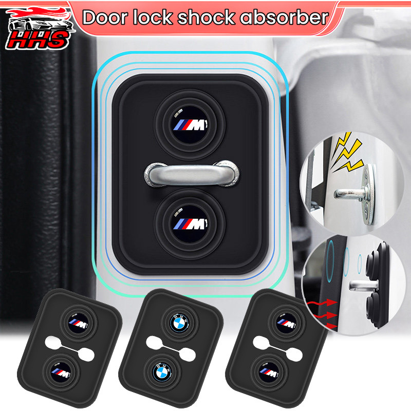 BMW M Khóa Cửa Ô Tô Bao Da Bảo Vệ Silicon Chống Va Chạm Im Lặng Miếng Lót Sốc Phụ Kiện Cho Xe BMW M 