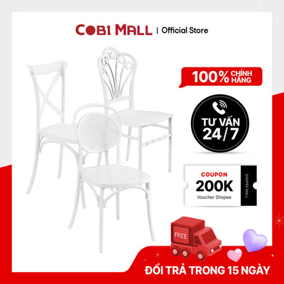 Ghế Ăn Nhựa Cao Cấp Phong Cách Châu Âu, Thiết Kế Sang Trọng Cho Nhà Hàng, Sự Kiện - Cobi Home