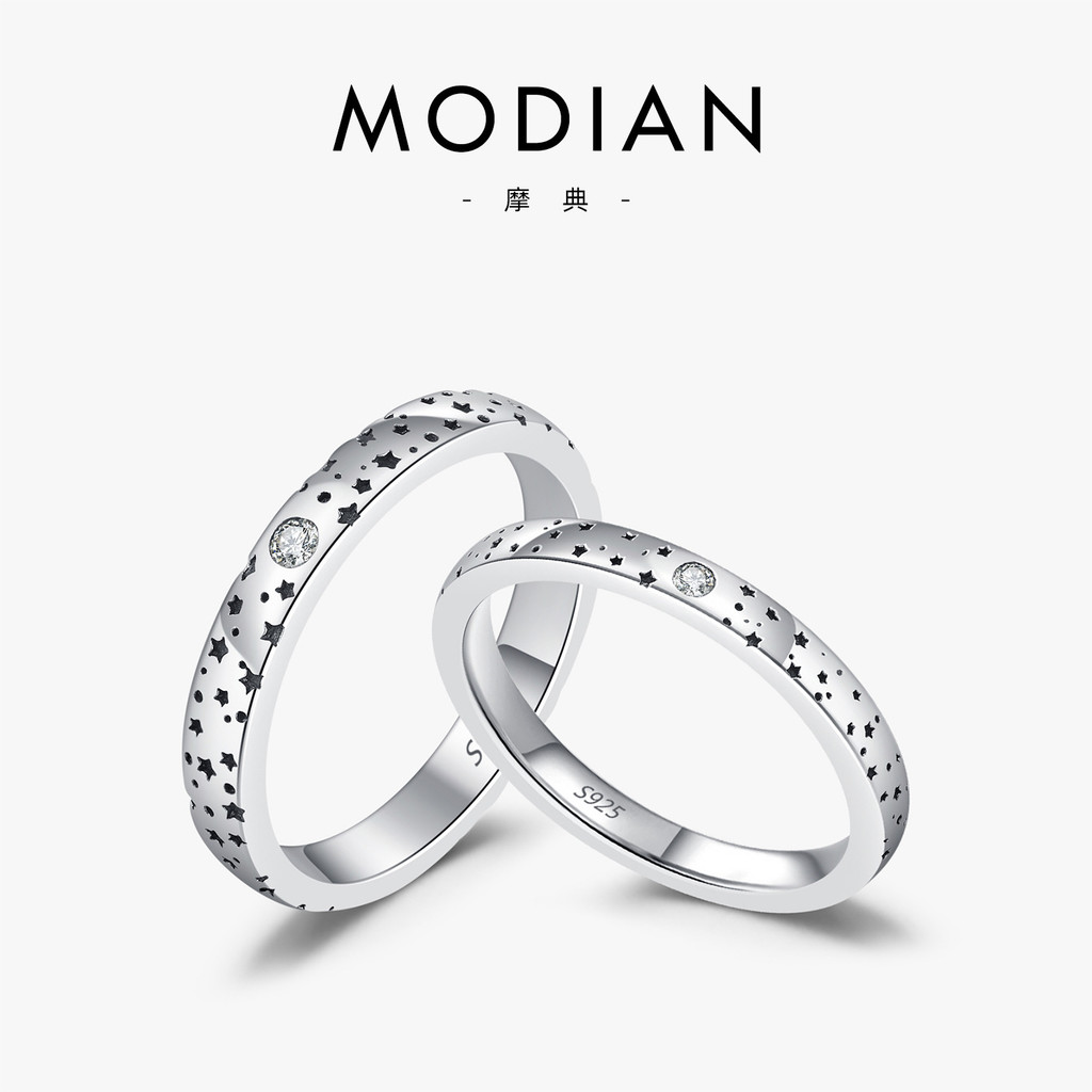 D Moissanite Star Ring for Women S925Sterling Silver Vintage Couple Rings