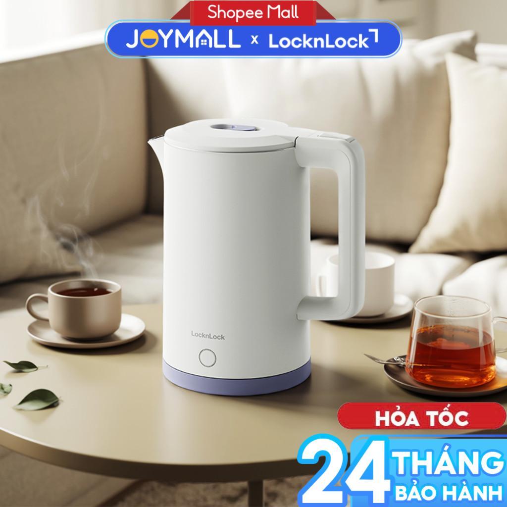 Ấm Đun Siêu Tốc LocknLock EJK728IVY 2200W 1.7L, Hàng Chính Hãng, Nút Kéo Mở Nắp - JoyMall