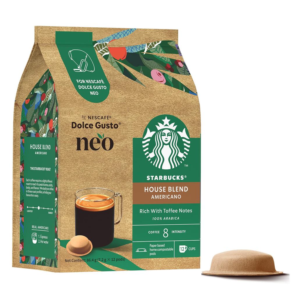 Trực tiếp từ NHẬT BẢN Nescafe Dolce Gusto Neo Exclusive Starbucks House Blend 12P Cà phê giấy Cà phê