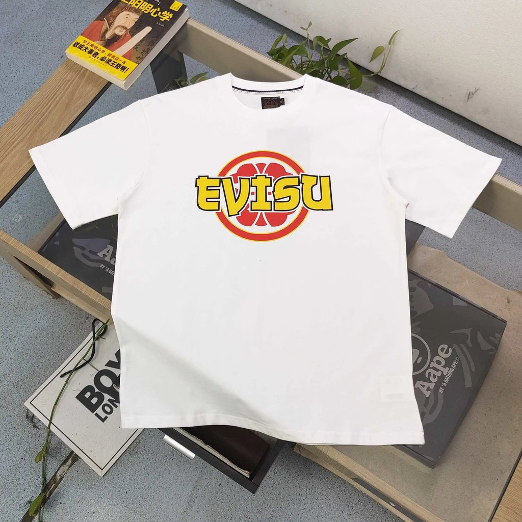 <[CDATA[Áo sơ mi EVISU nam nữ cổ điển 6XL, màu sắc nguyên chất, phong cách phương Tây]]>