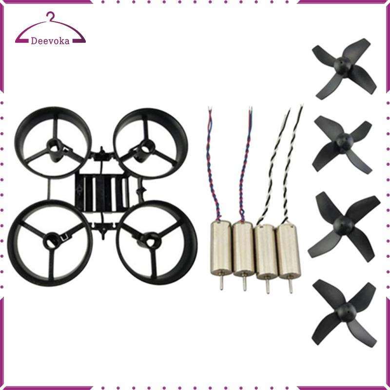 Cánh quạt khung RC Quadcopter CW CCW Bộ động cơ cho H36 RC Drone Đen